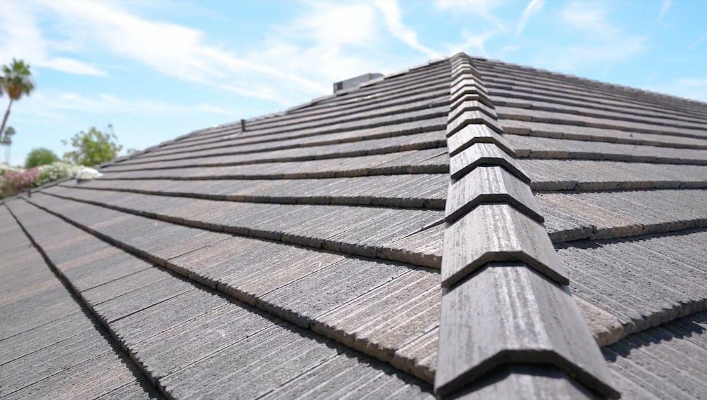 Close-up of architectural asphalt shingles