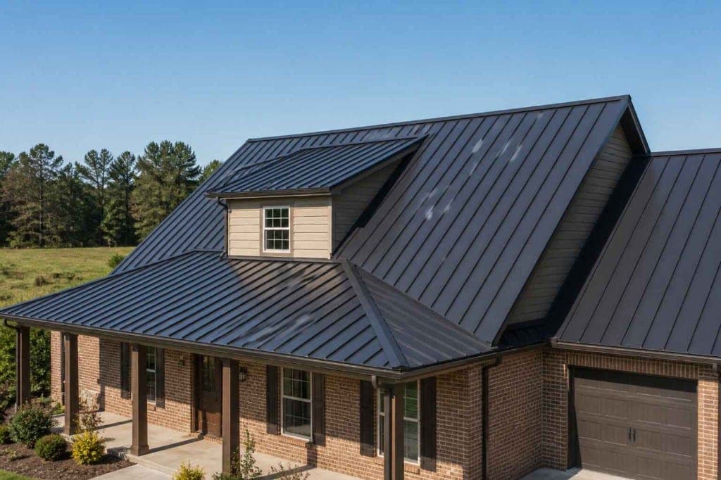 Corrugated metal roofing panels
