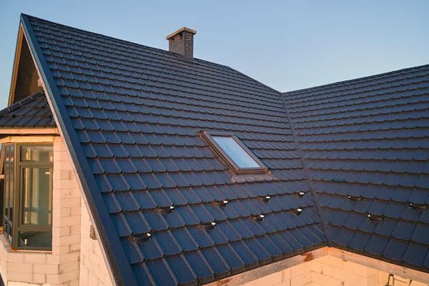 Clay tile roofing detail