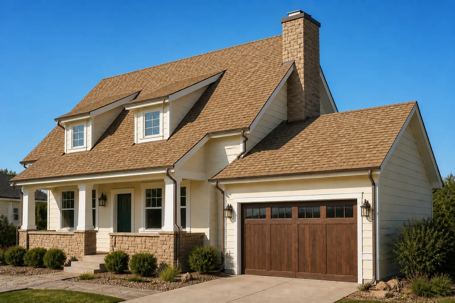 Shakewood architectural shingles, Garage Side