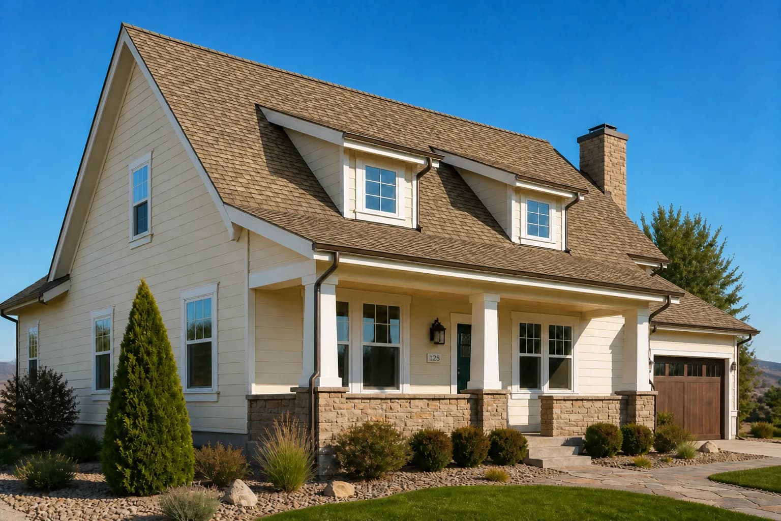 Shakewood architectural shingles, Left Elevation