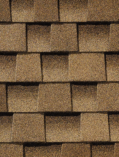 Close-up of Shakewood asphalt shingle texture