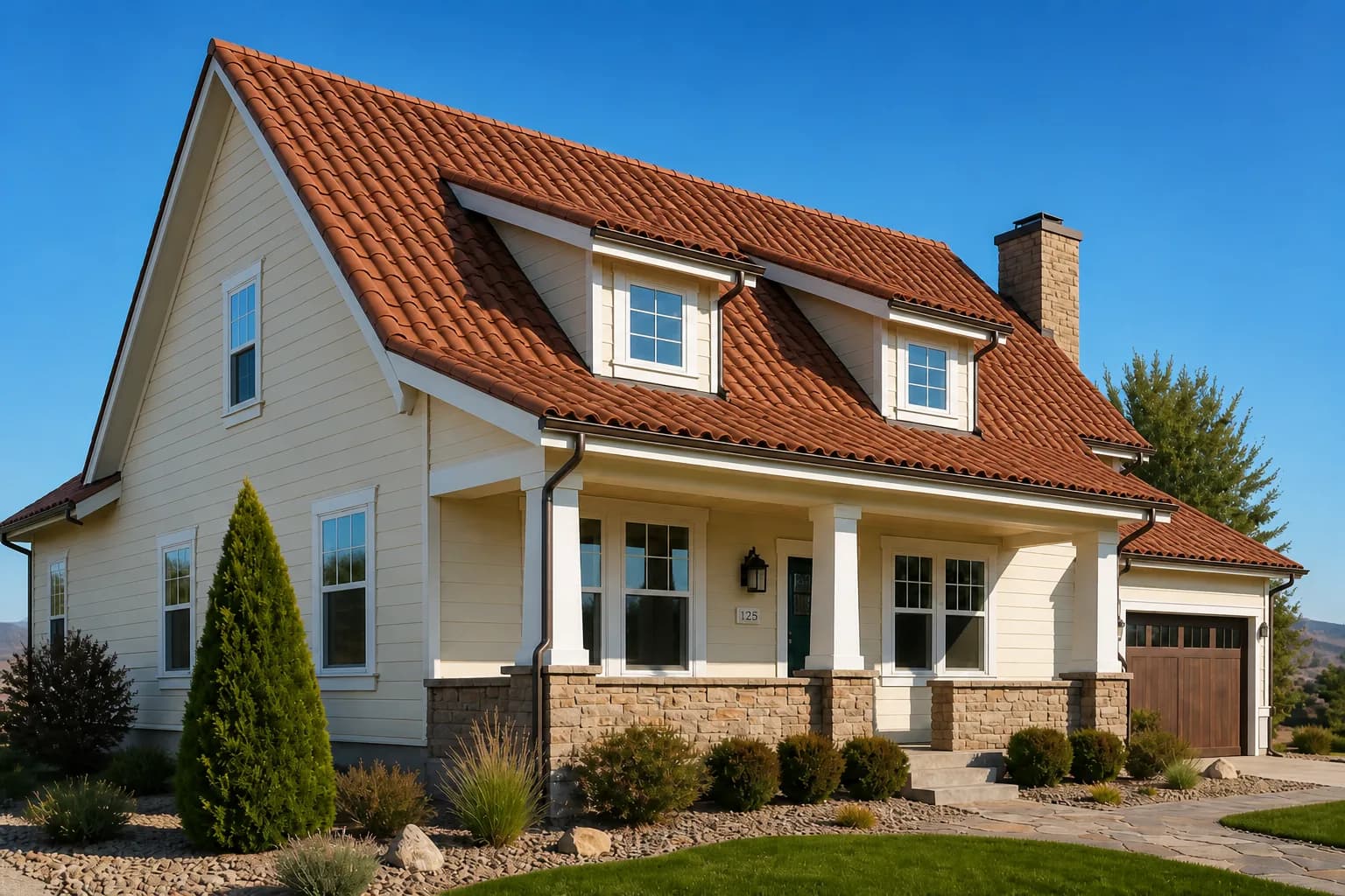 Concrete / Clay Tile, Left Elevation