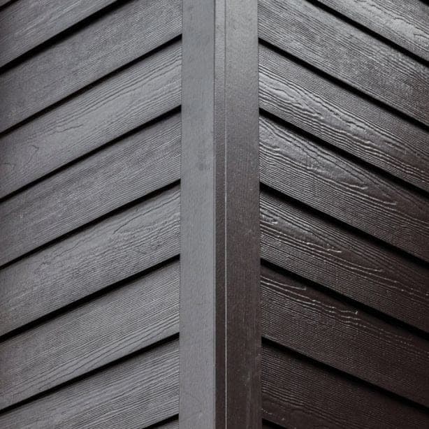 Engineered wood siding corner and trim detail