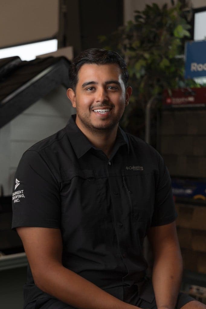 David Torres, CFO of Eminent Roofing, in the Richland showroom